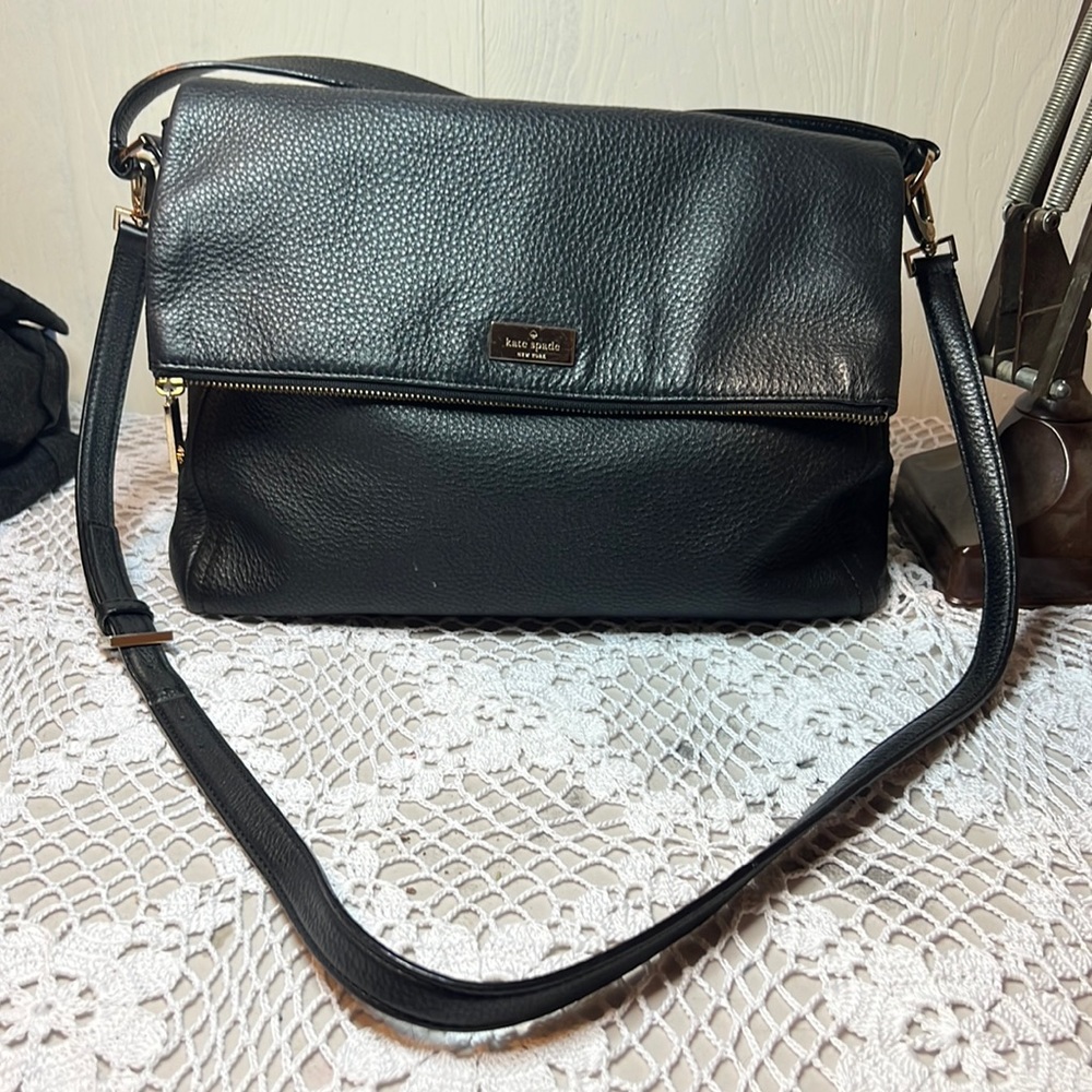 Kate Spade black leather cross body